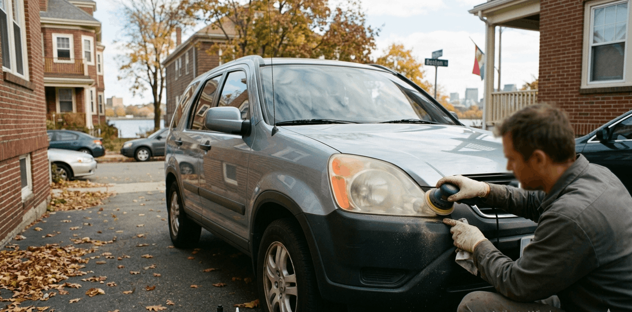 toyota crv headlight restoration